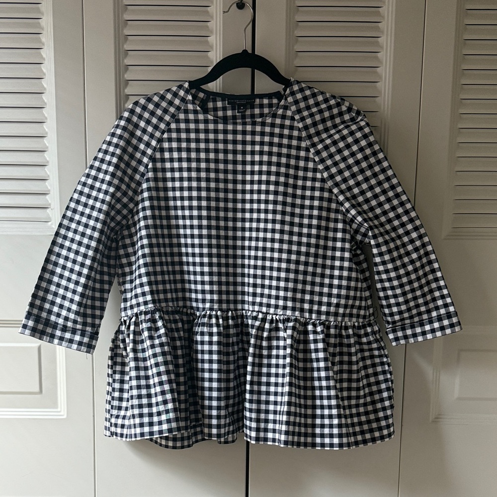 Victoria Beckham for Target Gingham Checkered Top - Black and White